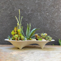 Large Island Concrete Planter, modern long planter